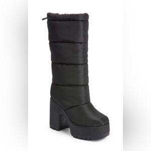 ❄️ Jeffrey Campbell Snow Doubt Platform Winter Boot, Black, Size 9.5